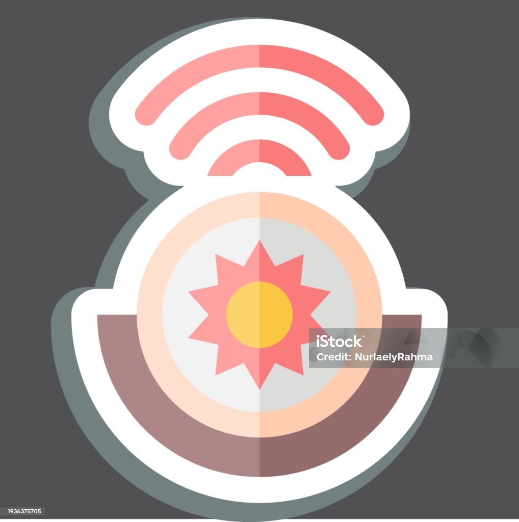 Sensor Detection Sticker Sticker Light Detection Sensor Related To Smart Home Symbol Simple ...
