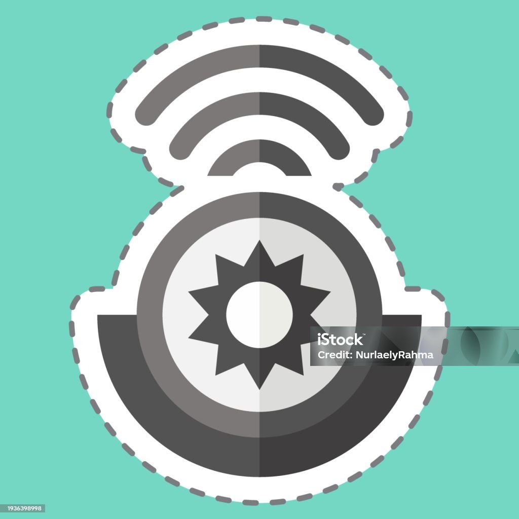 Sensor Detection Sticker Sticker Line Cut Light Detection Sensor Related To Smart Home Symbol ...