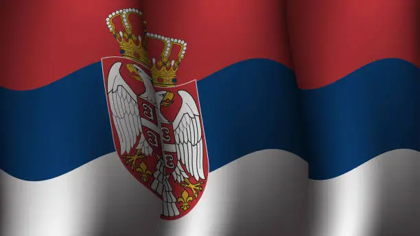 Vector illustration of serbia waving flag background design concept vector illustration