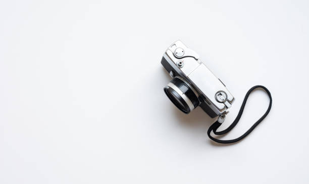 istock Vintage classic camera mockup for design key visual commercial ads and flat lay art work 1936495209