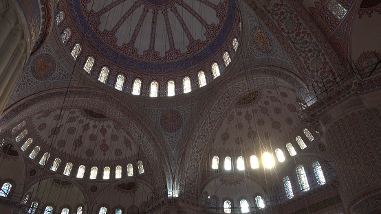 Interior of the Blue Mosque - Sultan Ahmed Mosque, Istanbul, Türkiye