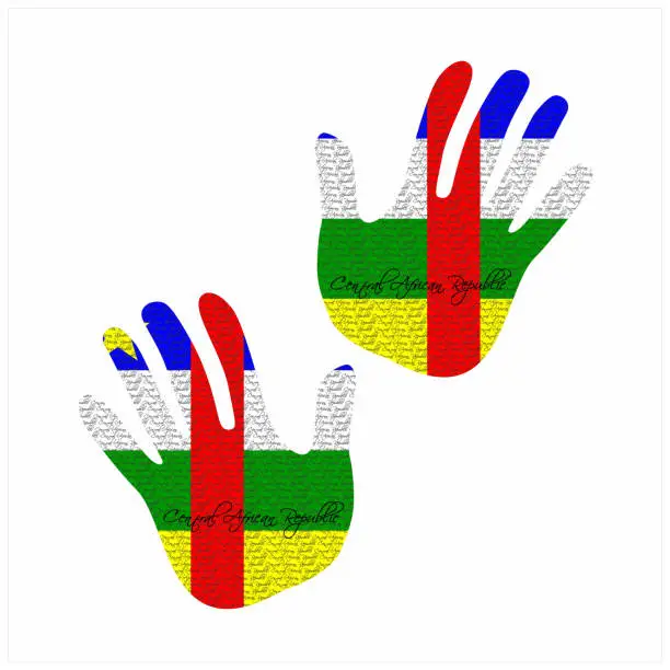 Vector illustration of central african republic flag hand vector