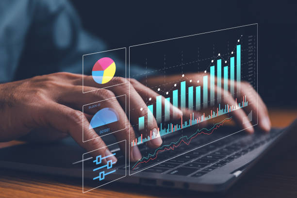 istock businessman analyzing business Enterprise data management, business analytics with charts, metrics and KPIs to improve organizational performance, marketing, financial organization strategy. 1936603450