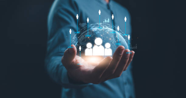 istock Customer Relationship Management, Businessman use tablet with global structure customer network technology, Data exchanges development. customer service, social media. digital marketing online. 1936603965