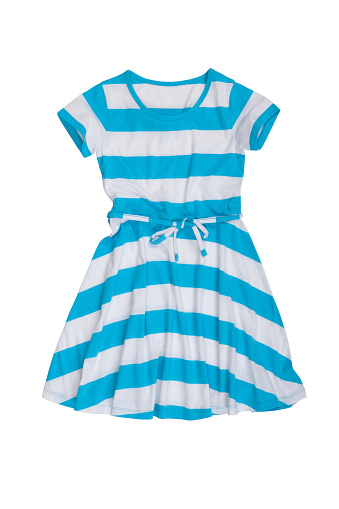 Children's dress isolated on a white background. Clipping path included.
