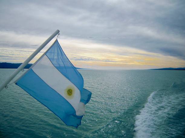 istock Argentina' s flag on sailing boat at sunset 1936684501