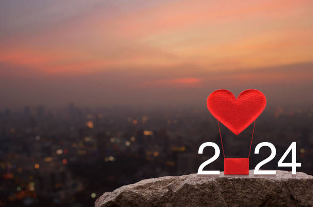 istock Happy new year and Valentines day 2024 concept 1936696556
