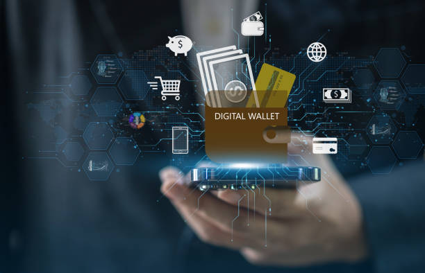 istock Human use smartphone with digital wallet, online banking digital technology, mobile banking, shopping, payment, finance, bank, withdraw money, E-wallet, credit card, financial and business online 1936795114