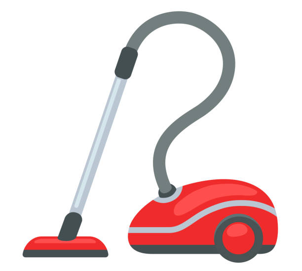 Illustration of vacuum cleaner on white background