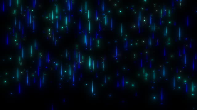 Neon particle Lines Animation on black background
