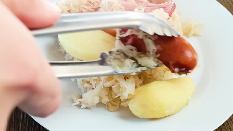 sauerkraut served on a plate