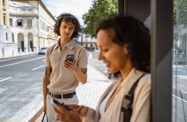 istock Young man portrait on the Bus station 1936926717