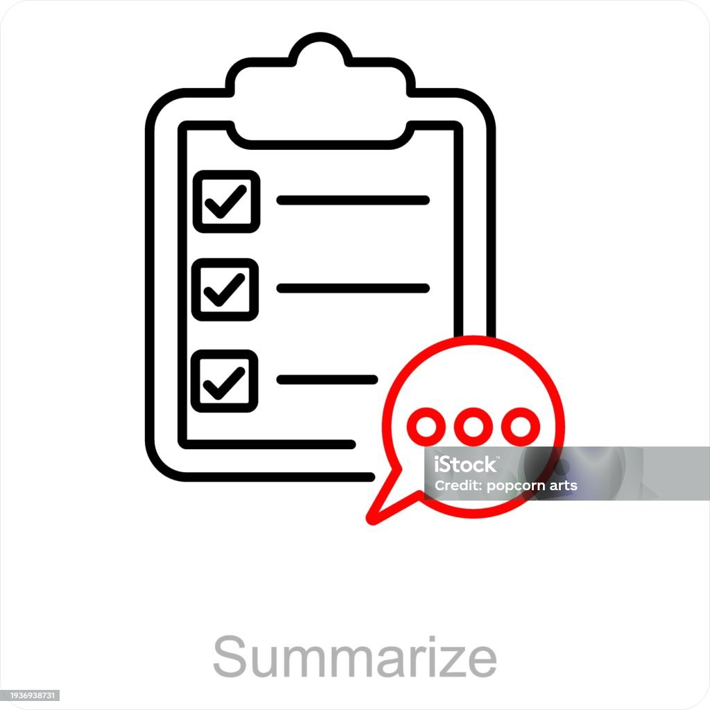 Summerise Summarize Stock Illustration - Download Image Now - Concepts, Concepts ...