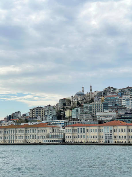 view of the european part of istanbul across the bosphorus - mosque europe part of day ストックフォトと画像