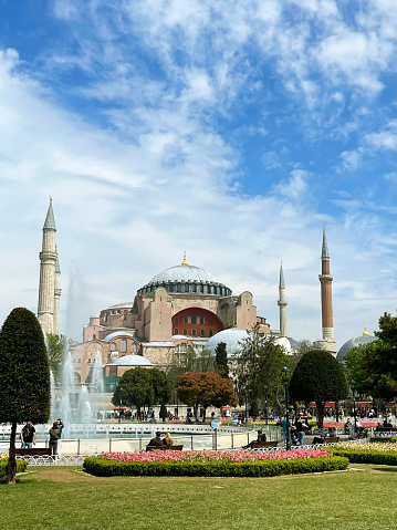 Hagia Sophia in spring day. Istanbul, Turkey
