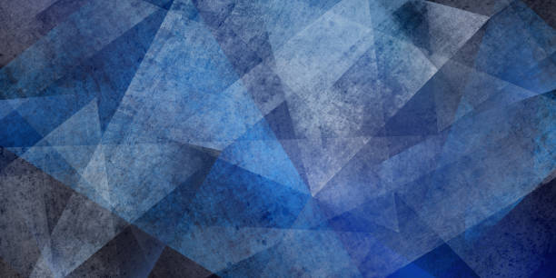 istock Blue abstract background with stripes and triangle shapes in modern geometric pattern design 1936972845
