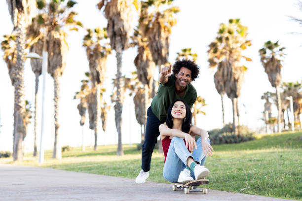 istock Happy couple enjoy in sunny day 1936974423