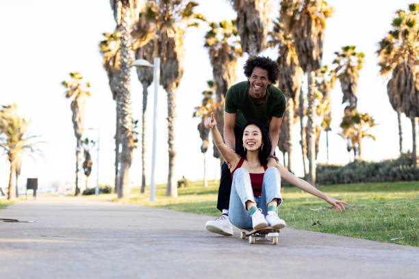istock Happy couple enjoy in sunny day 1936974444