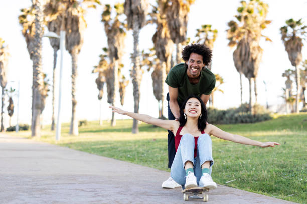istock Happy couple enjoy in sunny day 1936974954