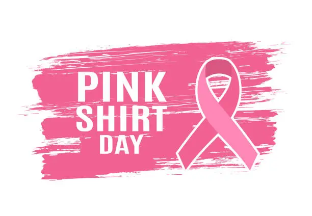 Vector illustration of Pink shirt day card, banner. Vector