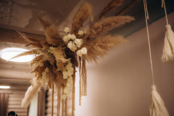 istock Wedding floral decoration on the table in focus 1937024120