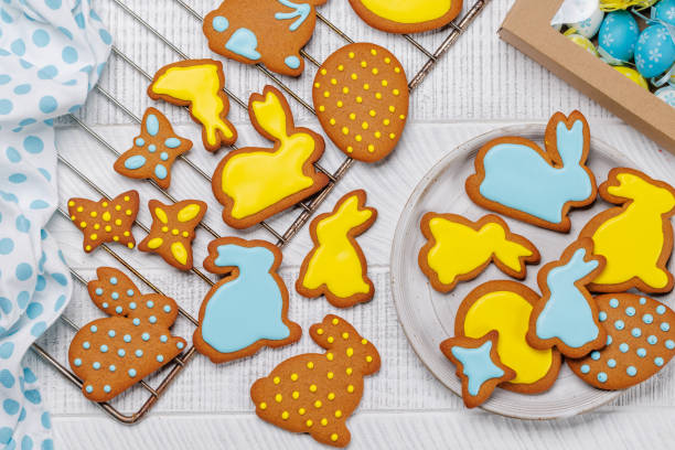 istock Easter sweetness: Adorable gingerbread cookies in festive shapes 1937032227
