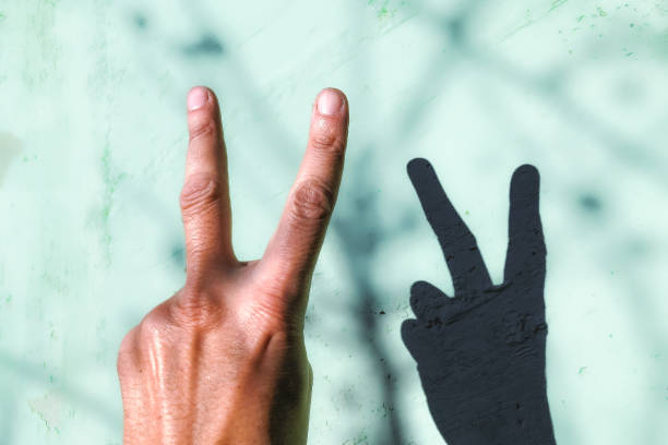 istock a hand and its shadow cast on a wall - concept of diversity and equality 1937044148