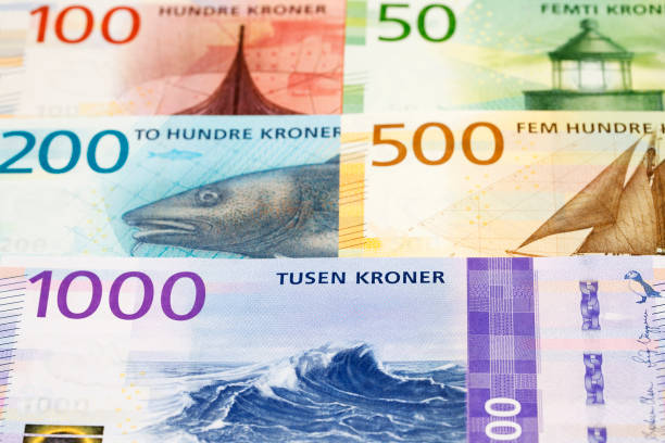 istock Norwegian krone a business background 1937048160