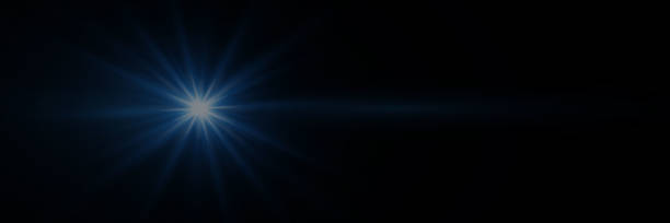 istock Solar explosion with digital lens flare background. Glare and reflection of light on a black background. 1937051060