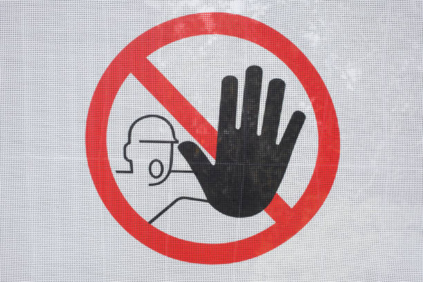 Warning sign no trespassing, Germany
