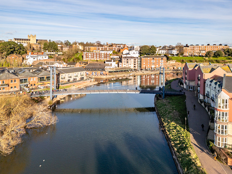 Cricklepit Bridge and quay in Exeter