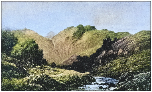 Antique dotprinted photo of paintings: Glen nevis