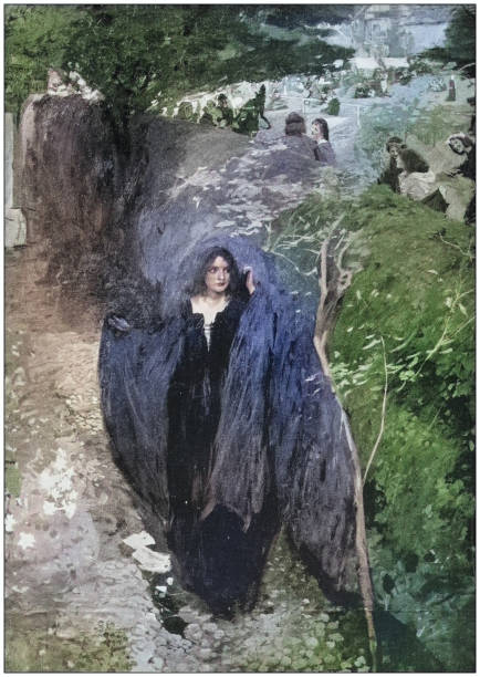istock Antique photo of paintings: Woman 1937088302