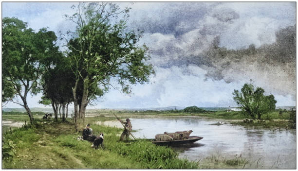 istock Antique photo of paintings: Landscape 1937099895