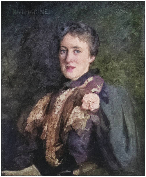 istock Antique photo of paintings: Woman 1937105351