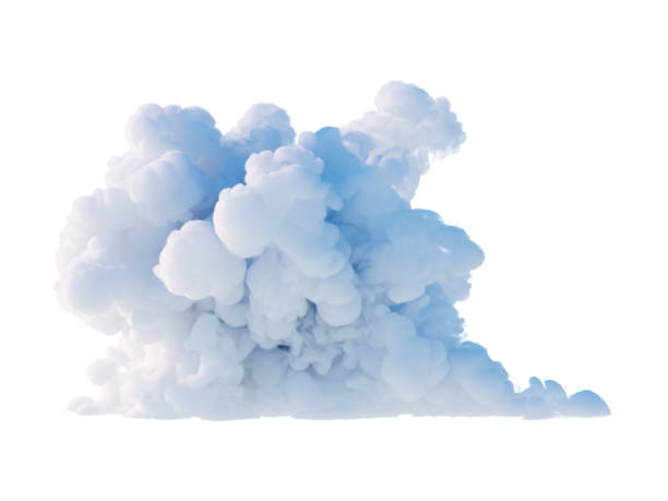 istock 3d rendering. Cloud clip art isolated on white background. Fluffy cumulus. Fantasy sky 1937114090