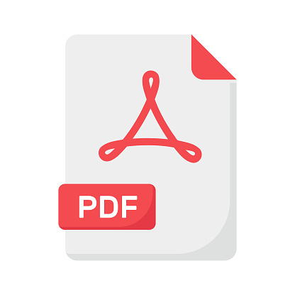 PDF file format flat icon design ready for premium use
