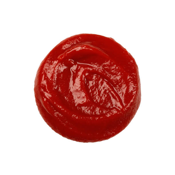 istock Wet stain of red tomato ketchup isolated 1937140146