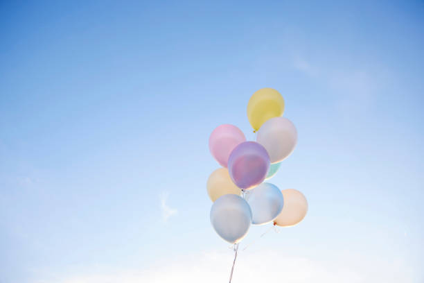 istock Dusk sky and colorful balloons 1937195133