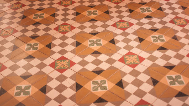 istock Retro tiles floor in a room 1937195907
