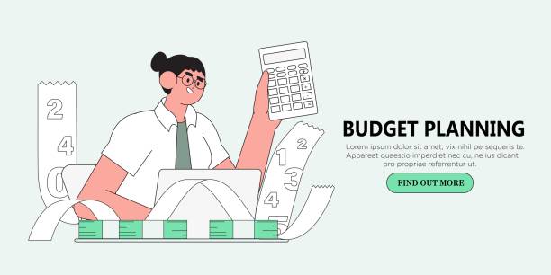 istock Character preparing documents for tax calculation, making income tax return and calculating business invoices. Taxation concept. Online accountant service for business. 1937211188