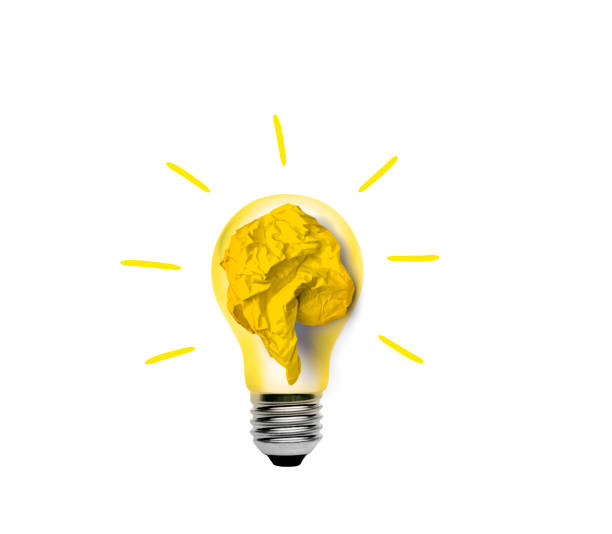 istock Crumpled paper in a light bulb as an idea concept 1937220490