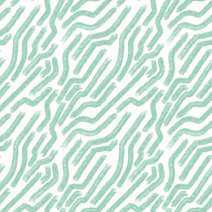 Seamless abstract textured striped pattern. Simple background green and white texture. Digital brush strokes background. Designed for textile fabrics, wrapping paper, background, wallpaper, cover.
