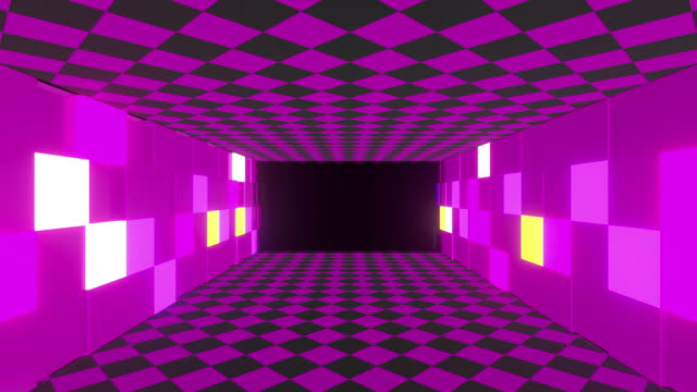 Abstract Minimal Hall with Colorful Light
