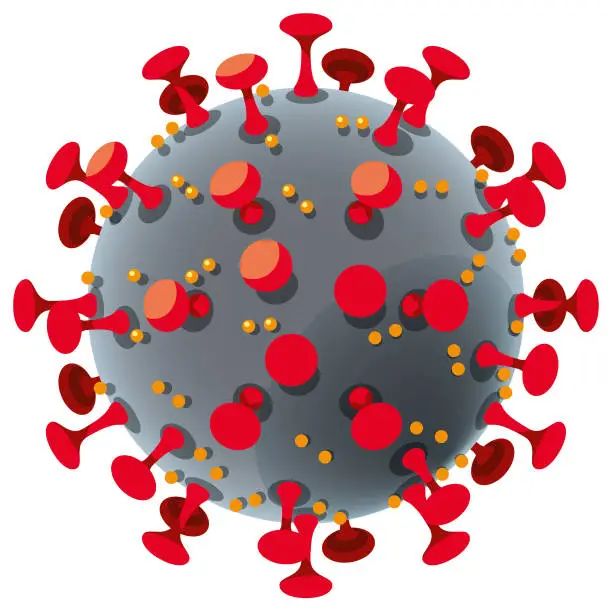 Vector illustration of Covid Virus