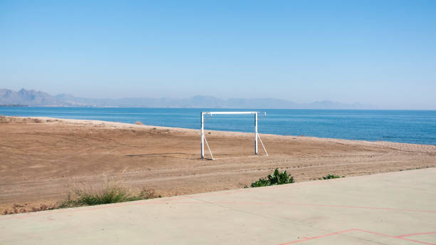 Football field by the sea in Murcia