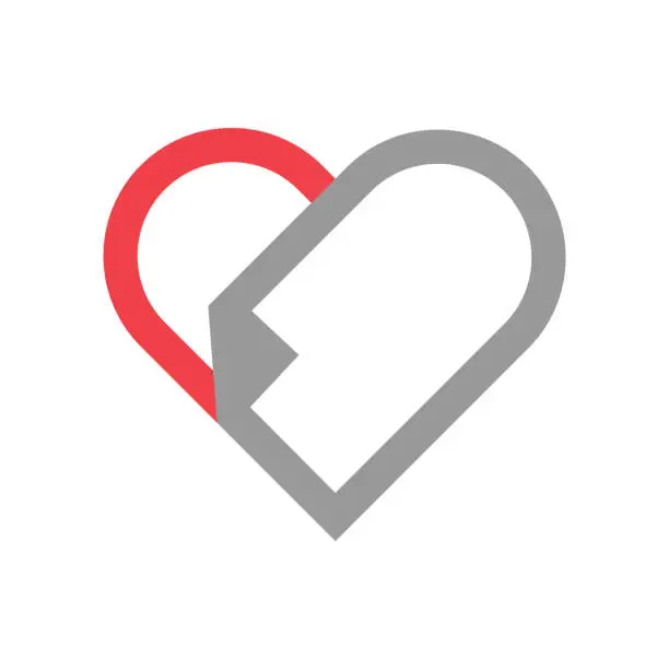 Vector illustration of dating noted application icon