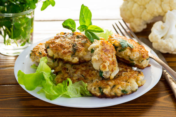 istock cooked vegetarian fried cauliflower cutlets in a plate 1937287307