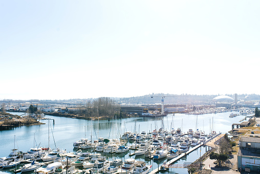 Tacoma, Washington, USA. Yachts at Puget Sound