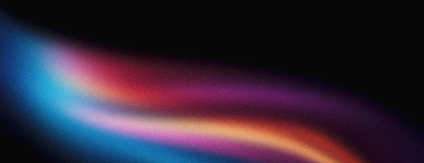 istock Vibrant dynamic wave on black background grainy color flow banner design abstract poster cover header copy space 1937299204